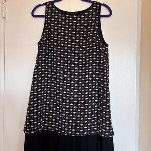 Grey Jason Wu Pleated Ruffle Silk Dress - Size 6 - Monochrome Hands